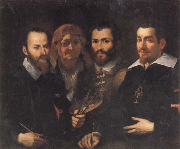Francesco Vanni Self-Portrait with Parents and Half-brother Germany oil painting art